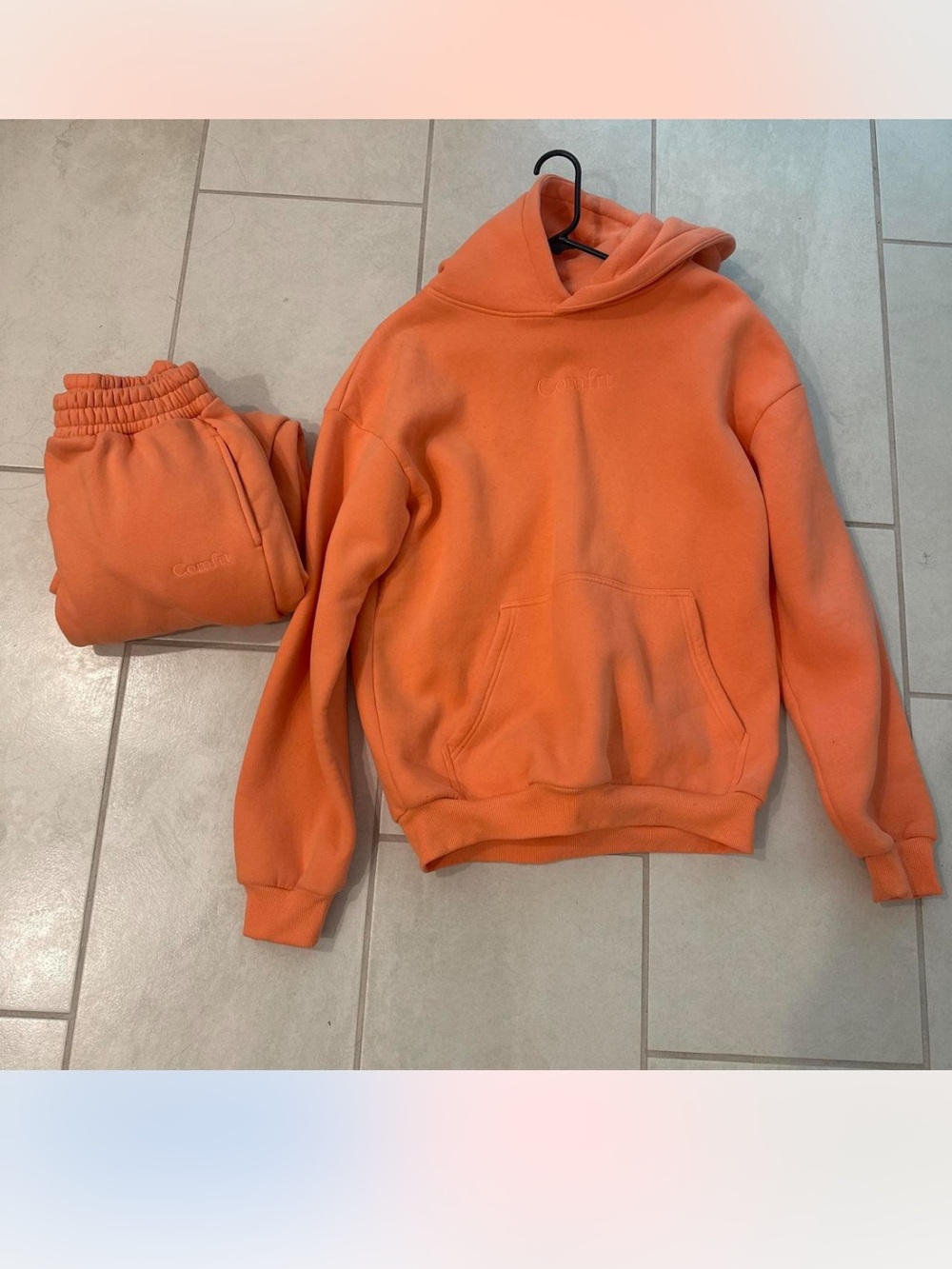 Comfrt Orange hoodie and sweatpant set